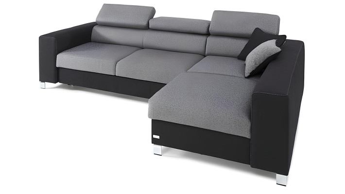 Muotoiltu L-muotoinen sohva modernilla vuodemahdollisuudella