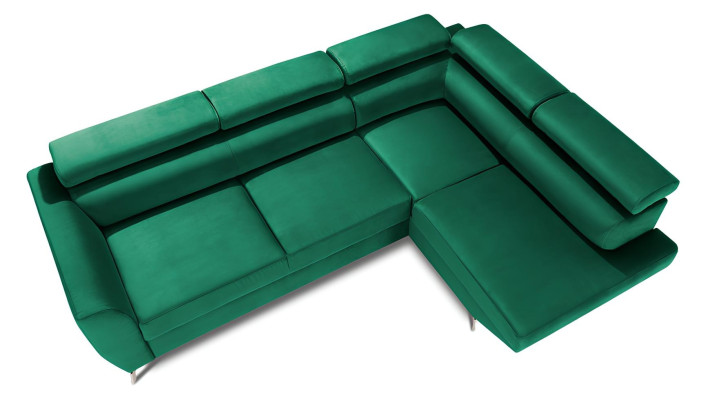 Muotoiltu L-muotoinen sohva säilytystilalla ja vuodefunktion kanssa