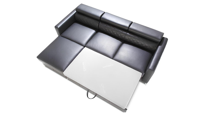 Sohva, jossa on vuode-toiminto, 100 % italialaista nahkaa