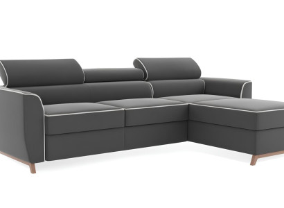 Moderni harmaa kulmasohva