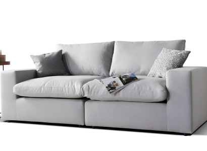 Moderni harmaa kangassohva