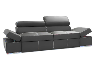 Moderni 100 % italialaisesta nahasta valmistettu kaksipaikkainen toimiva sohva