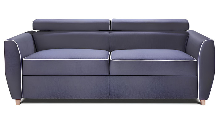 Moderni 3+1 hengen sohva kankaasta, jossa on vuode-toiminto