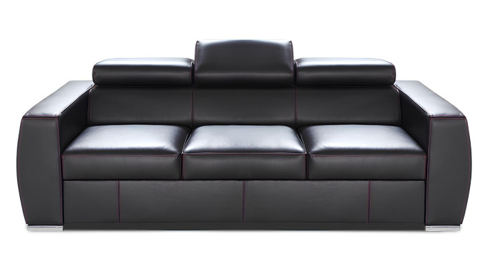 Kolme hengen nahkasohva, jossa on vuode-toiminto, moderni muotoilu 100% italialaisesta nahasta