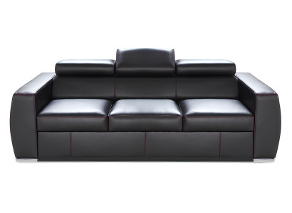 Kolme hengen nahkasohva, jossa on vuode-toiminto, moderni muotoilu 100% italialaisesta nahasta