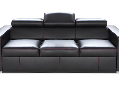 Kolme hengen nahkasohva, jossa on vuode-toiminto, moderni muotoilu 100% italialaisesta nahasta