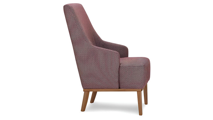 Suunnittelijan nojatuoli Relex-kankaalla ja nahalla TV-huoneeseen yhdelle henkilölle