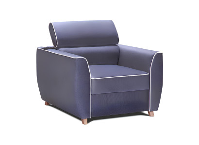 Suunnittelijan nojatuoli kankaisena lounge club TV:lle