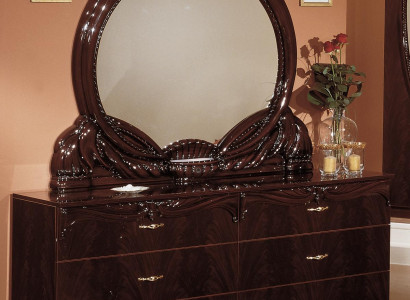 Moderni luksusmakuuhuoneen kalustesarja sänky 2 yöpöytää 6 osaa puuta