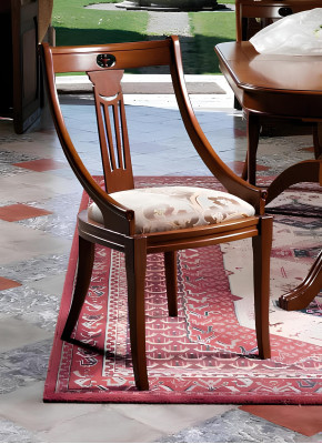 Klassinen tuoli setti design-verhoilulla 4x barokki puusta