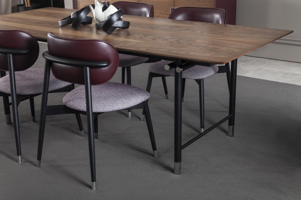 Ylellinen verhoiltu nojatuoli, loft-tyylinen tuolimuotoilu, harmaa, nahkainen keittiötuoli