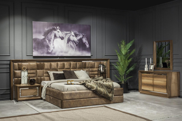 Ylellinen yöpöytä moderniin makuuhuoneeseen