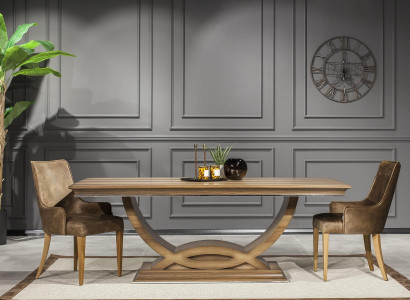 Ylellinen ruokapöytä 207x101cm Tyylikäs puukaluste