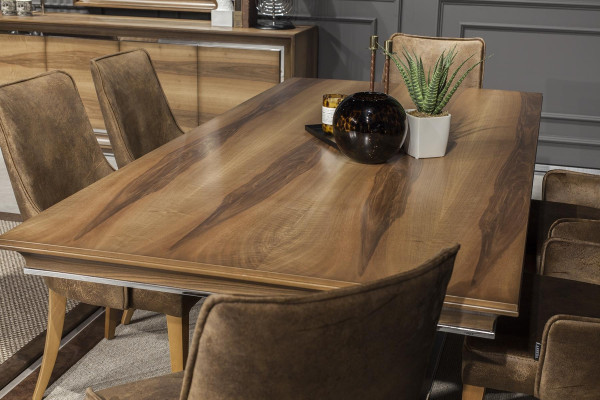 Ylellinen ruokapöytä 207x101cm Tyylikäs puukaluste