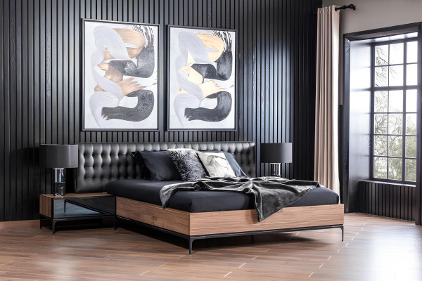 Ylellinen parivuode 160x200 cm moderni huonekalu