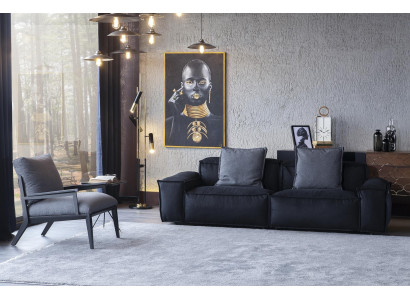 3-paikkainen sohva mukavalla kankaalla olohuoneeseen