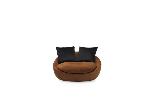 Pyöreä rentoutumistuoli verhoilulla