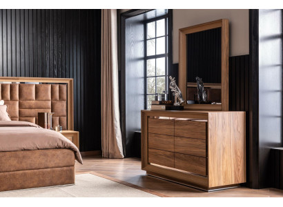 Moderni ruskea lipasto + peili käytännöllisellä säilytystilalla