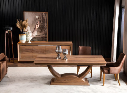 Ruskea puubuffetti 218 cm