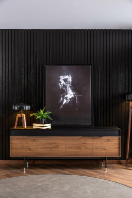 Mukava sivupöytä kaappi credenza yöpöydät kaapit 208 cm puusta