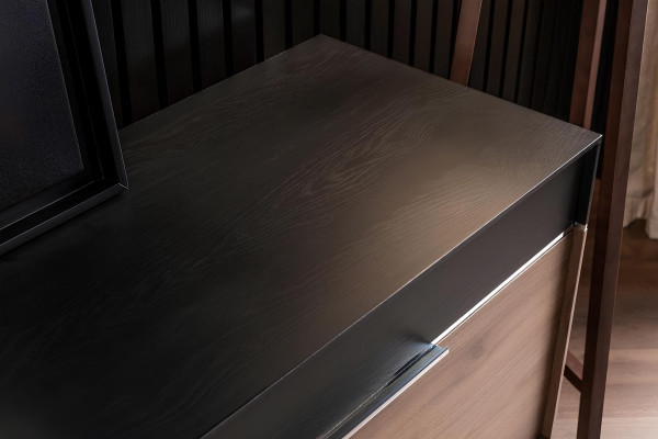 Mukava sivupöytä kaappi credenza yöpöydät kaapit 208 cm puusta