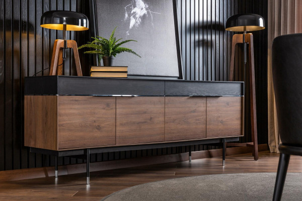 Mukava sivupöytä kaappi credenza yöpöydät kaapit 208 cm puusta