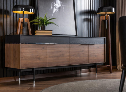Mukava sivupöytä kaappi credenza yöpöydät kaapit 208 cm puusta