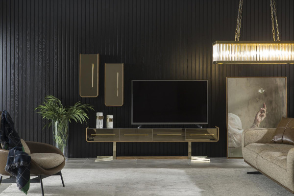 Puinen TV-hylly olohuoneeseen