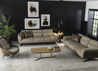 Ruskea lounge-klubituoli