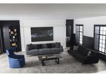 Verhoiltu kulmasohva 3 hengelle 235 cm kangas