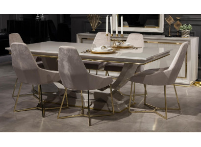 Ylellinen ruokailuhuoneen kalustepaketti, pöytä 6 tuolia