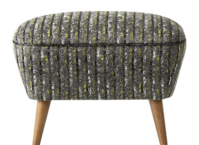 Pouf Sgabello Pouf Podnožník Sgabello Polstret Ottoman Harmaa