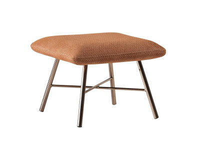 Moderni teräksinen nojatuoli, ylellinen verhoiltu huonekalu