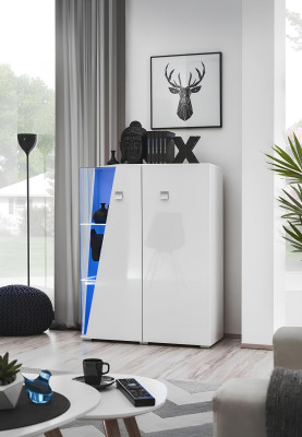 Moderni vitriini olohuoneeseen, ylellinen muotoilu, uusi huonekalu