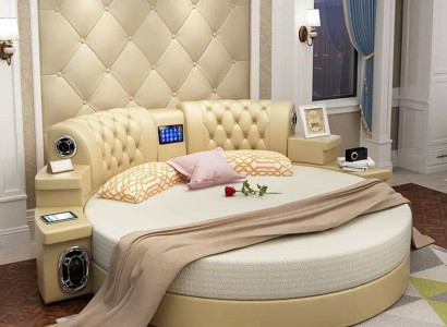 Pyöreä sänky Pyöreä design sängyt Kaksinkertainen luksushotelli runko makuuhuone