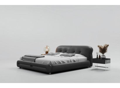 Moderni ylellinen ja mukava verhoiltu sänky