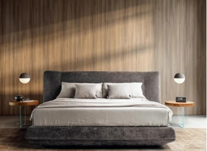 Moderni verhoiltu sänky ylellisessä tyylissä