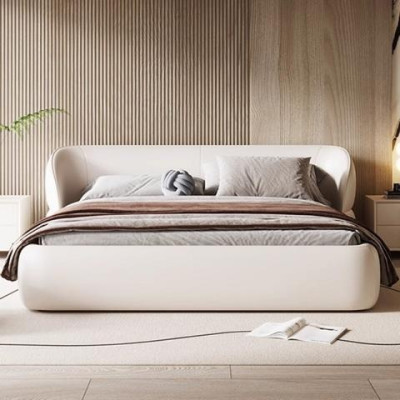 Moderni verhoiltu sohva, jossa on vuode-toiminto tyylikkäässä harmaassa kankaassa