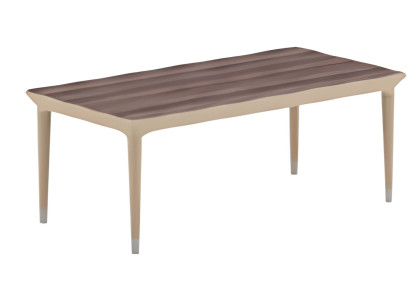 Moderni beige sohvat table, puuefekti, tyylikkäät jalat olohuoneeseen