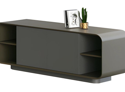 Moderni musta harmaa kaappi minimalistisella säilytystilalla