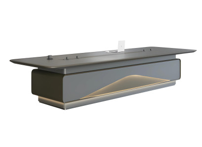 LED-valaistu kokouspöytä teknisillä liitännöillä