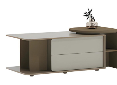 Moderni beige ja ruskea sohvat tabletti laatikoilla