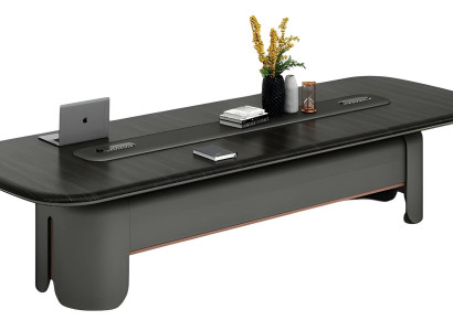 Moderni konferenssipöytä Tyylikäs muotoilu Musta työpinta