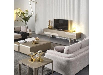 Moderni beige puutelevisiohuonekalu