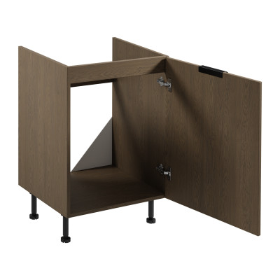 Yksittäinen puupintainen keittiökaappi