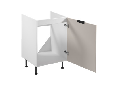 Liikkuva keittiökaappi valkoisena