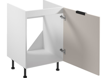 Liikkuva keittiökaappi valkoisena