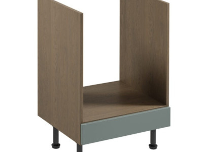 Liikkuva keittiö, jossa on sisäänrakennettu uuni