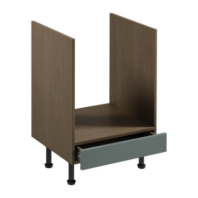 Liikkuva keittiö, jossa on sisäänrakennettu uuni