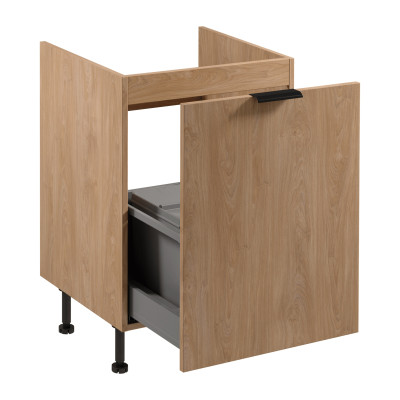 Beige keittiöroskakori lajittelujärjestelmällä